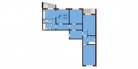 Трехкомнатная квартира - 113,30 м2